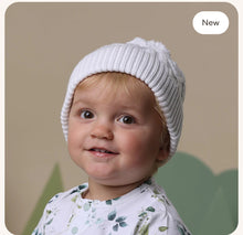 Load image into Gallery viewer, White Organic Knit Beanie
