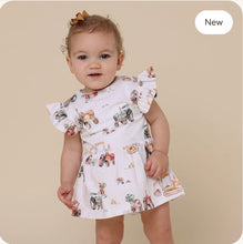 Load image into Gallery viewer, Diggers & Tractors Short Sleeve Organic Dress