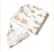 Load image into Gallery viewer, Farm Organic Jersey Wrap & Beanie Set