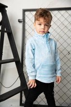 Load image into Gallery viewer, Ash Detailed Zip Collar Crew - Ice Blue