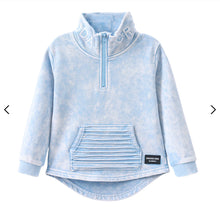 Load image into Gallery viewer, Ash Detailed Zip Collar Crew - Ice Blue