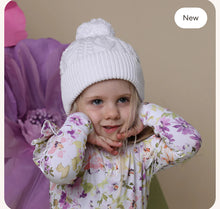 Load image into Gallery viewer, White Organic Knit Beanie