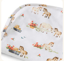 Load image into Gallery viewer, Pony Pals Organic Jersey Wrap & Topknot Set