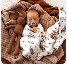 Load image into Gallery viewer, Koala Organic Jersey Wrap & Beanie Set