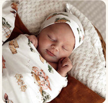 Load image into Gallery viewer, Farm Organic Jersey Wrap & Beanie Set