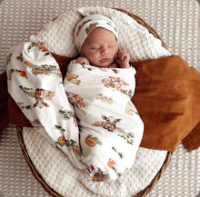 Load image into Gallery viewer, Farm Organic Jersey Wrap & Beanie Set