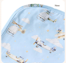 Load image into Gallery viewer, Taking Flight Organic Jersey Wrap & Beanie Set