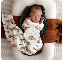 Load image into Gallery viewer, Farm Organic Jersey Wrap & Beanie Set