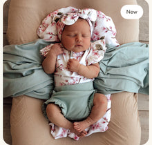 Load image into Gallery viewer, Cherry Blossom Short Sleeve Organic Bodysuit with Frill