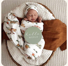 Load image into Gallery viewer, Farm Organic Jersey Wrap & Beanie Set