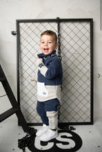 Load image into Gallery viewer, Archie Detailed Zip Collar Crew - Navy