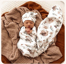 Load image into Gallery viewer, Koala Organic Jersey Wrap & Beanie Set