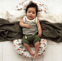 Load image into Gallery viewer, Olive Stripe Organic Singlet