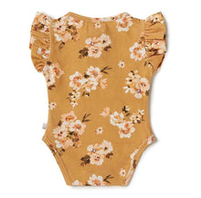 Load image into Gallery viewer, Golden Flower Short Sleeve Organic Bodysuit