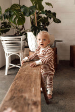 Load image into Gallery viewer, Biscuit Stripe Growsuit