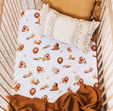 Load image into Gallery viewer, Lion Fitted Cot Sheet