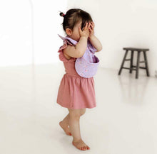 Load image into Gallery viewer, Lilac Bloom Frill Snuggle Bib