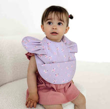 Load image into Gallery viewer, Lilac Bloom Frill Snuggle Bib
