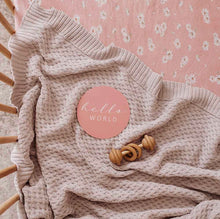 Load image into Gallery viewer, Warm Grey Diamond Knit Baby Blanket