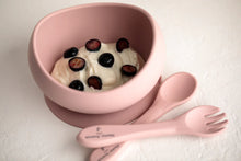 Load image into Gallery viewer, Perfect starting Suction Bowl with spoon and fork