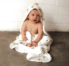 Load image into Gallery viewer, Green Palm Organic Hooded Towel