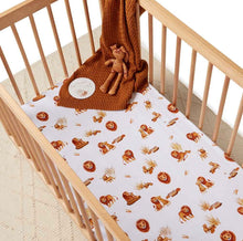 Load image into Gallery viewer, Lion Fitted Cot Sheet