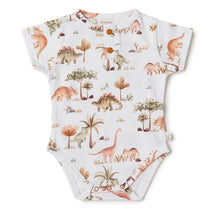 Load image into Gallery viewer, Dino Short Sleeve Organic Bodysuit