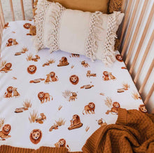 Load image into Gallery viewer, Lion Fitted Cot Sheet