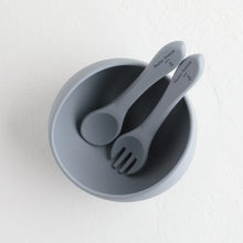 Load image into Gallery viewer, Perfect starting Suction Bowl with spoon and fork