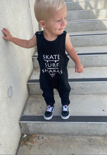 Load image into Gallery viewer, SKATE SURF SHAKAS slouch rompers. SIZE 4.