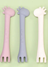 Load image into Gallery viewer, Giraffe Baby Training Spoon & Fork - Baby Spoon
