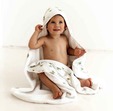 Load image into Gallery viewer, Green Palm Organic Hooded Towel