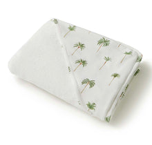 Load image into Gallery viewer, Green Palm Organic Hooded Towel