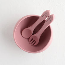Load image into Gallery viewer, Perfect starting Suction Bowl with spoon and fork