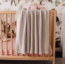 Load image into Gallery viewer, Warm Grey Diamond Knit Baby Blanket