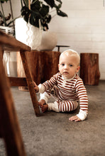 Load image into Gallery viewer, Biscuit Stripe Growsuit
