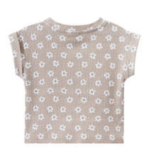 Load image into Gallery viewer, Ellie Embossed Tee - Beige Print
