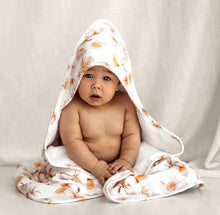 Load image into Gallery viewer, Paradise Organic Hooded Baby Towel
