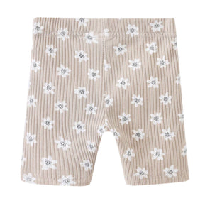 Ellie Embossed Shorts - Beige Print