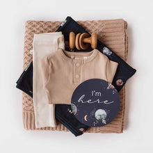 Load image into Gallery viewer, Milky Way Baby Jersey Wrap &amp; Beanie Set
