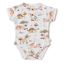 Load image into Gallery viewer, Dino Short Sleeve Organic Bodysuit
