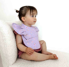 Load image into Gallery viewer, Lilac Bloom Frill Snuggle Bib
