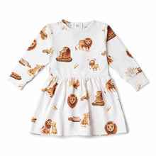 Load image into Gallery viewer, Lion Long Sleeve Organic Dress
