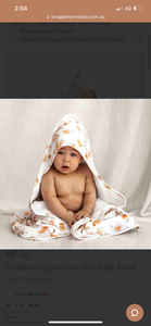 Paradise Organic Hooded Baby Towel
