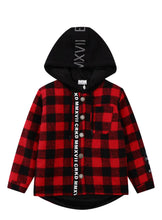 Load image into Gallery viewer, Check Hooded Jacket - Red
